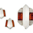 ART DECO CITRINE BROOCH AND EARRING SET, ATTRIBUTED TO SUZANNE BELPERRON - Auktionsarchiv