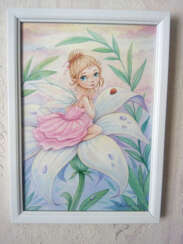 "Fairy in a white lily".