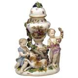 VERKAUFT Meissen Urn Vase Usine de porcelaine Meissen Porcelaine Biedermeier Allemagne 1840 - 1850 - photo 1
