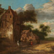 Dutch Farm Cottages with Figures on the Path - Архив аукционов