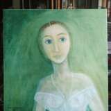 Портрет девушки с синими глазами. Двп на подрамнике Ölfarbe Realismus Porträt Ukraine 2021 - Foto 2