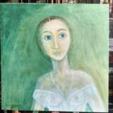 Портрет девушки с синими глазами. Двп на подрамнике Ölfarbe Realismus Porträt Ukraine 2021 - Foto 3