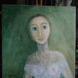 Портрет девушки с синими глазами. Двп на подрамнике Ölfarbe Realismus Porträt Ukraine 2021 - Foto 1