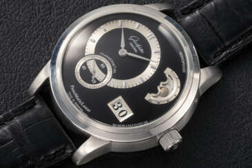 GLASHÜTTE ORIGINAL, PANOMATIC LUNAR, A LIMITED EDITION PLATINUM WRISTWATCH WITH MOON PHASE AND BIG DATE