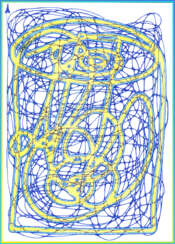 Медитативный рисунок в стиле "NeuroDoodleArt". Интроспекция с "Космическим Знаком"