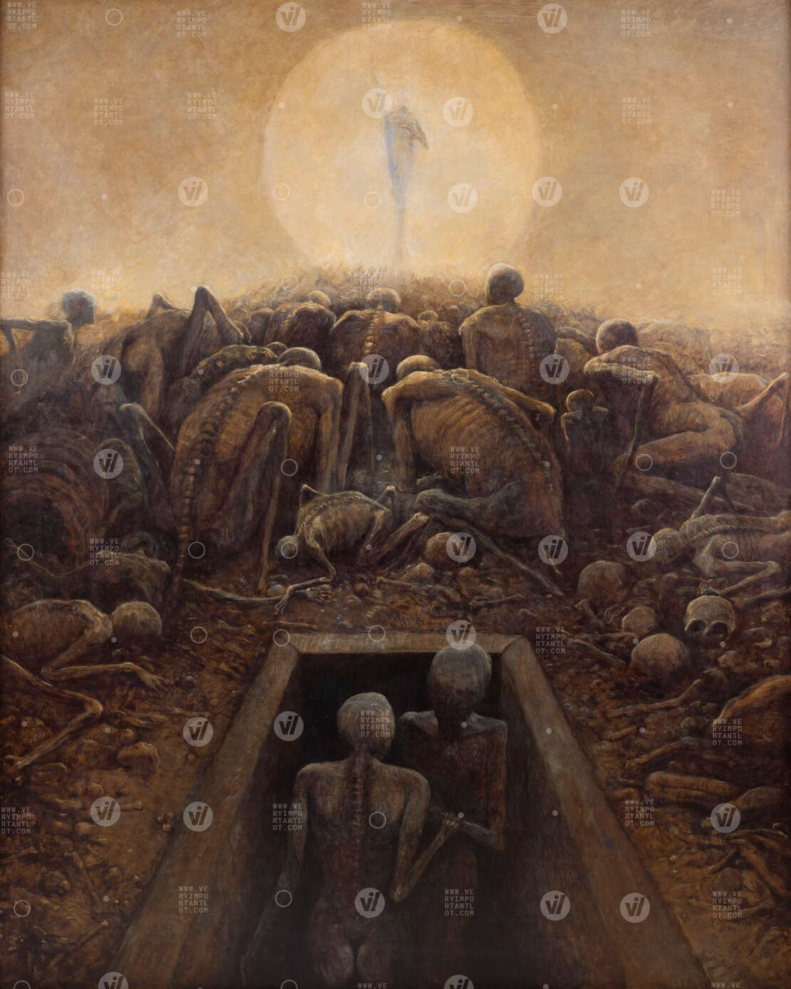 Zdzislaw Beksinski Ohne Titel Hochwertiges Stockfoto Zu Einem