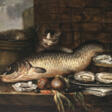 Pieter van Boucle, Nachfolge - Stillleben mit Fisch, Austern und Katze - Auktionsarchiv