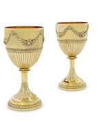 Andrew Fogelberg. A PAIR OF GEORGE III SILVER-GILT GOBLETS