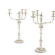 A PAIR OF GEORGE III SILVER FOUR-LIGHT CANDELABRA - Auktionsarchiv
