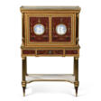 A LOUIS XVI ORMOLU-MOUNTED SATINWOOD, AMARANTH AND POLYCHROME-PAINTED SECRETAIRE A ABATTANT - Auktionsarchiv