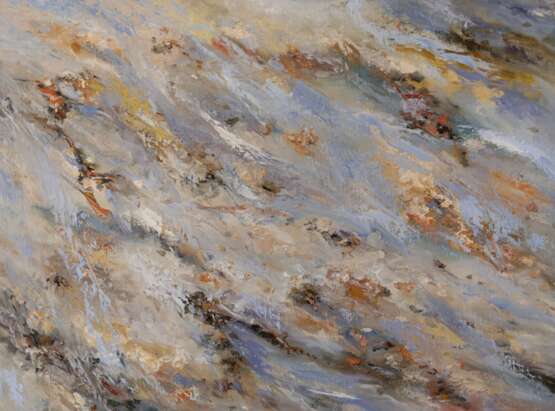 Золотоносный ручей. Leinwand auf dem Hilfsrahmen Ölfarbe Abstrakte Kunst Russland 2023 - Foto 1