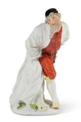 A MEISSEN PORCELAIN COMMEDIA DELL'ARTE FIGURE OF PANTALONE, FORMERLY IN THE ROCKEFELLER COLLECTION