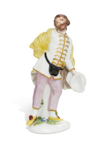 TWO MEISSEN PORCELAIN COMMEDIA DELL’ARTE FIGURES OF SCARAMOUCHE AND SCAPIN FROM THE DUKE OF WEISSENFELS SERIES - Foto 2