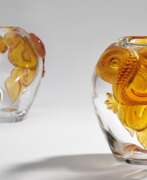 René Lalique. TWO LARGE GLASS VASES 'DRAGON'