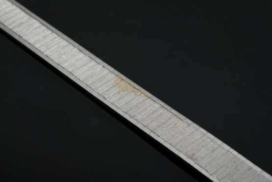 Weißgold 585 Armband mit satinierter Oberfläche und glattem Rand, 28,3g, L. 19,2cm - Foto 2