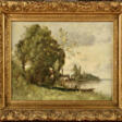 Paul Désiré TROUILLEBERT (1829-1900). Pêcheur en barque avec un moulin au fond - Архив аукционов