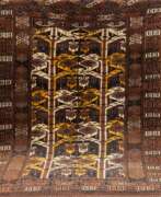 Carpets & Textiles. Antiker Afghan, Ersari, um 1920, braungrundig, 200x145 cm