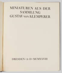 "Miniaturen aus der Sammlung Gustav von Klemperer".