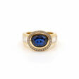 Ring mit Saphir-Diamantbesatz<br>Ring with sapphire diamond setting - Auktionsware