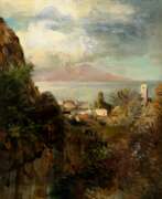 Освальд Ахенбах. Oswald Achenbach (Düsseldorf 1827 - Düsseldorf 1905). Landscape in South Italy.