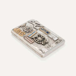 EARLY 20TH CENTURY RUSSIAN ENAMEL AND SILVER CIGARETTE CASE