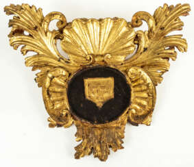 LARGE BAROQUE CARTOUCHE WITH CROSS