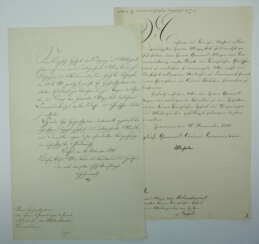 Hannover: Guelphen Orden, Kommandeur Kreuz, 1. Klasse Verleihungsschreiben für einen Generalmajor.