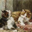 Zwei spielende Kätzchen - Auktionsarchiv