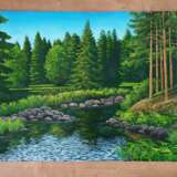 Forest stream Leinwand auf dem Hilfsrahmen Ölfarbe Realismus Landschaftsmalerei 2020 - Foto 1