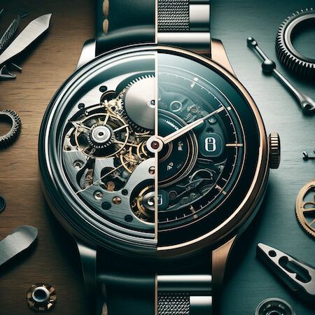 Entre les montres anciennes et les montres modernes