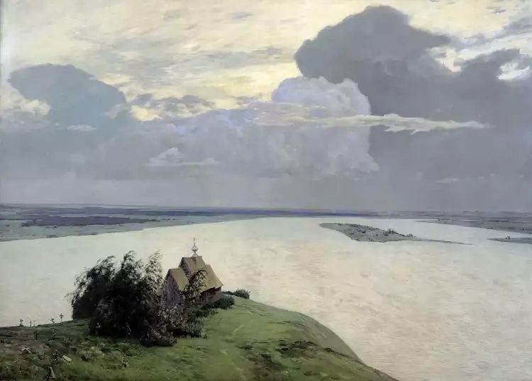 Famous Russian artists. Isaac Levitan. Above Eternal Rest, 1894 Famous Russian artists. Isaac Levitan. Above Eternal Rest, 1894