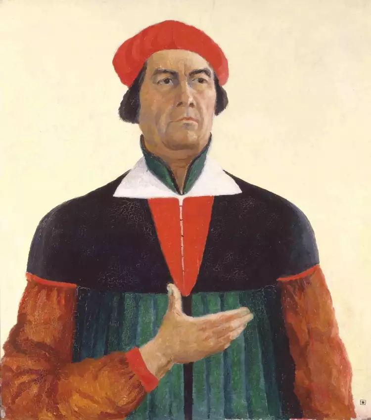 Famous Russian artists. Kazimir Malevich. Self-portrait, 1933 Famous Russian artists. Kazimir Malevich. Self-portrait, 1933