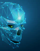 Robot head technology concept