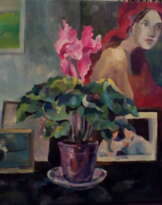 Наиюрморт, розовьій цветок