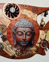 Wall hanging sculpture.