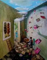 Creative room with a sharp corner. Creative room with a sharp corner.