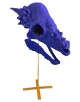 Blue Reverie 3 on a Base, Sculptural Replica of a skull, 21st Century Blue Reverie 3 on a Base, Sculptural Replica of a skull, 21st Century