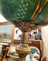 Painted Globe with a Rock Crystal and a Base in Gilt Bronze Painted Globe with a Rock Crystal and a Base in Gilt Bronze