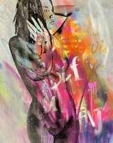 Картина Вазата Дэвида Люркина, 21 век, смешанная техника  Картина Вазата Дэвида Люркина, 21 век, смешанная техника