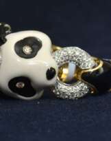 Gold ring with diamonds Panda Gold ring with diamonds Panda
