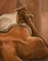 Meryem Tayganskaya, Peinture de nu, Huile sur toile, 21e siècle   Meryem Tayganskaya, Peinture de nu, Huile sur toile, 21e siècle