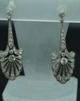 Platinum earrings with 56 natural diamonds
