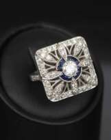 Bague en or avec diamants et saphirs Bague en or avec diamants et saphirs