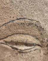 Shakyamuni Buddha head in sandstone, Thailand, Ayutthaya, 17th century