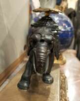 Unique Elephant Statue in Bronze with Coral, 20th Century Unique Elephant Statue in Bronze with Coral, 20th Century