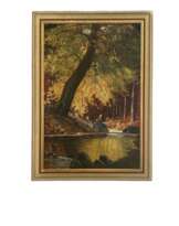 Paysage d&39;automne, école scandinave, milieu du XXe siècle. 