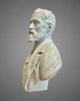 19th Century Bust of an Aristocrat in Marble by Joseph Vallet (1841-1920)