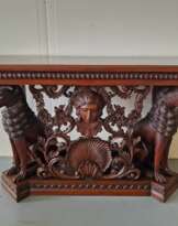 Console en acajou de style néo-Renaissance 