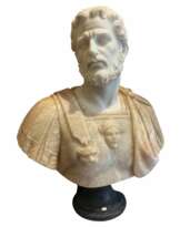 Bust of Marcus Aurelus in Marble in marble and onyx, 20th century Bust of Marcus Aurelus in Marble in marble and onyx, 20th century