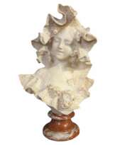 19th Century Bust of a Young Lady in White Marble by Flli Romanelli 19th Century Bust of a Young Lady in White Marble by Flli Romanelli